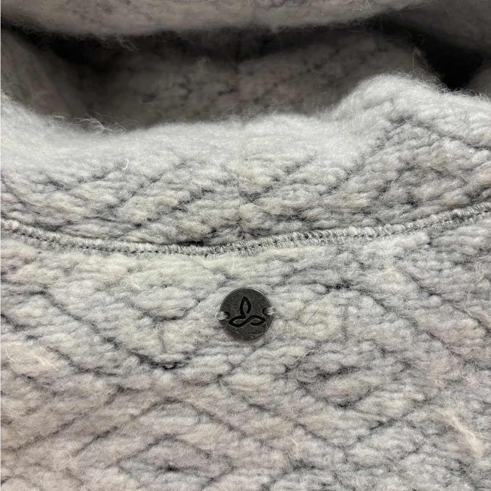 Prana Light Gray Patterned Turtleneck Sweater - image 4